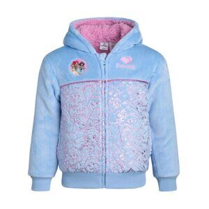 NWT Disney Princess Blue Zip Up Hoodie Size 4T